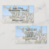 カリフォルニアのジョシュア・ツリー 名刺 (正面/裏面)