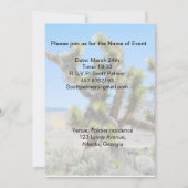 カリフォルニアのジョシュア・ツリー 招待状 (裏面)