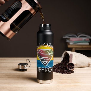 カリフォルニアのスーパーガールサンセットグラフィック ウォーターボトル
