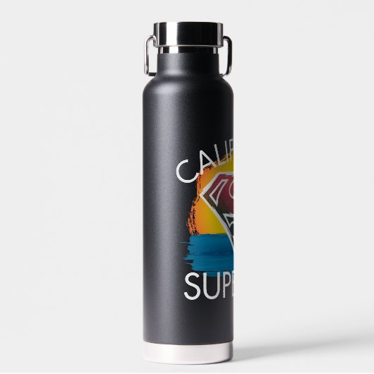 カリフォルニアのスーパーガールサンセットグラフィック ウォーターボトル (正面)
