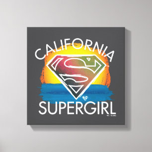 カリフォルニアのスーパーガールサンセットグラフィック キャンバスプリント
