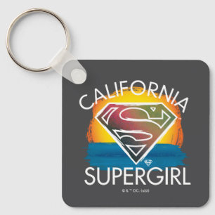 カリフォルニアのスーパーガールサンセットグラフィック キーホルダー