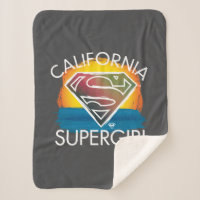カリフォルニアのスーパーガールサンセットグラフィック