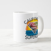 カリフォルニアのスーパーガールサンセットグラフィック ジャンボコーヒーマグカップ (正面右)