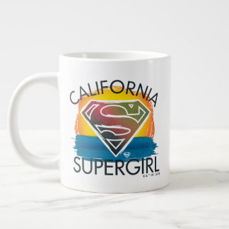 カリフォルニアのスーパーガールサンセットグラフィック ジャンボコーヒーマグカップ