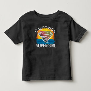 カリフォルニアのスーパーガールサンセットグラフィック トドラーTシャツ