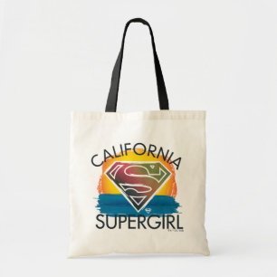 カリフォルニアのスーパーガールサンセットグラフィック トートバッグ