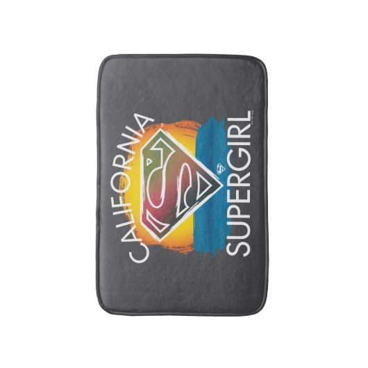 カリフォルニアのスーパーガールサンセットグラフィック バスマット (正面縦)