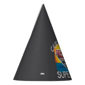 カリフォルニアのスーパーガールサンセットグラフィック パーティーハット (左)