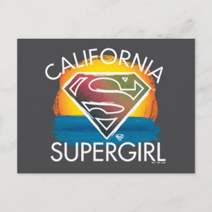 カリフォルニアのスーパーガールサンセットグラフィック ポストカード