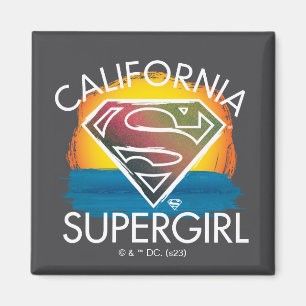 カリフォルニアのスーパーガールサンセットグラフィック マグネット