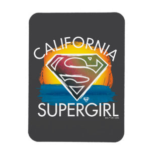 カリフォルニアのスーパーガールサンセットグラフィック マグネット