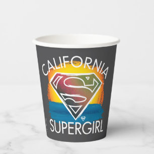 カリフォルニアのスーパーガールサンセットグラフィック 紙コップ