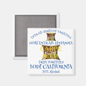 カリフォルニアのトリペから作ったヤギの内臓ジンファンデル マグネット (正面/裏面)