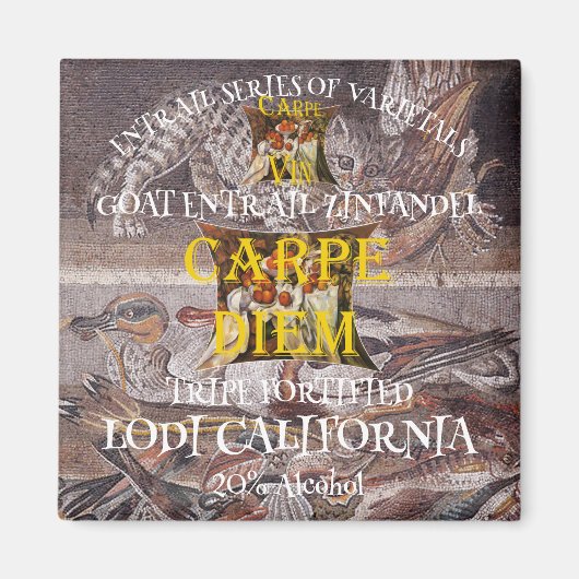 カリフォルニアのトリペから作られたヤギの内臓ジンファンデル マグネット (正面)