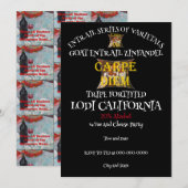 カリフォルニアのトリペから作られたヤギの内臓ジンファンデル 招待状 (正面/裏面)