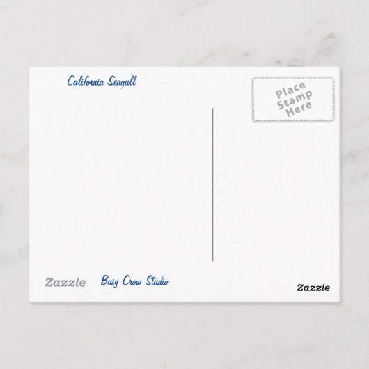 カリフォルニアのハトのポストカード ポストカード (裏面)