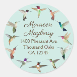 カリフォルニアのハミングバクラシックーズのラウンドステッカー ラウンドシール