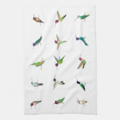 カリフォルニアのハミングバード キッチンタオル (縦)