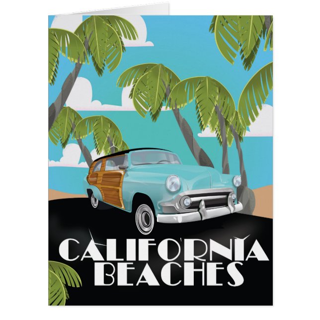 カリフォルニアのビーチでのバケーション印刷 (正面)