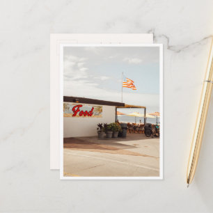 カリフォルニアのビーチのフードスタンド ロサンゼルスの写真 ポストカード