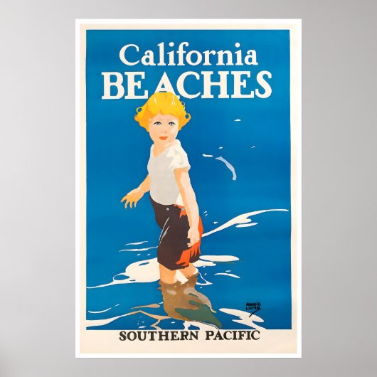 カリフォルニアのビーチポスター 南太平洋 ポスター (正面)