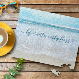 カリフォルニアのビーチ波の人生はフリップフロップでより良い ジグソーパズル