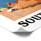 カリフォルニアのビーチ ポスター (角)