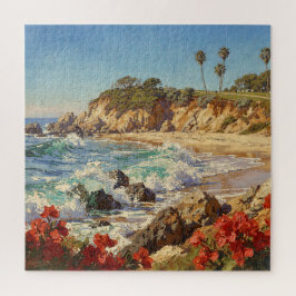 カリフォルニアのビーチ | 印象派の海岸アート ジグソーパズル