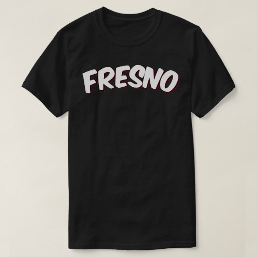 カリフォルニアのフレスノ市 Tシャツ (デザイン正面)