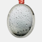 カリフォルニアのフロントガラスに雨が降る メタルオーナメント (左)