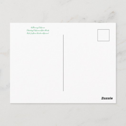 カリフォルニアのブラッドネス:アンセリア・カリフォルニア ポストカード (裏面)