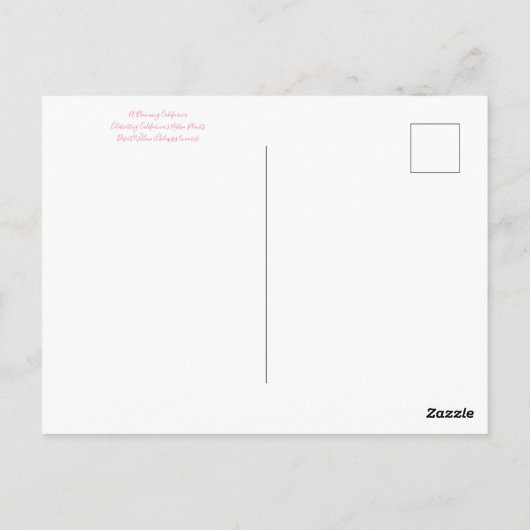 カリフォルニアのブラッドネス：デザートウィロー ポストカード (裏面)