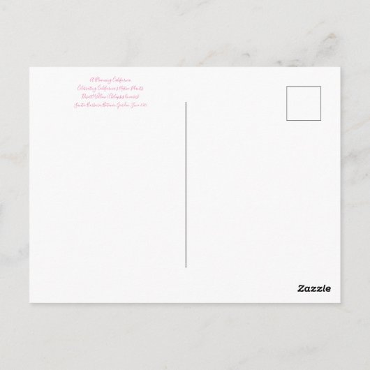 カリフォルニアのブラッドネス：砂漠の柳はがき ポストカード (裏面)