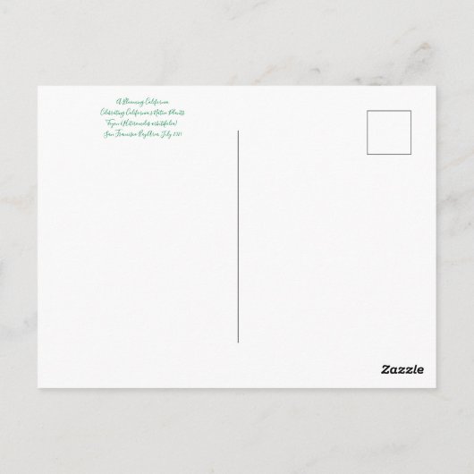 カリフォルニアのブラームズ:カリフォルニア・ホリー・ポストカ ポストカード (裏面)