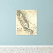カリフォルニアのブリトンとレイの地図 キャンバスプリント (インサイチュ (ウッドフロア))