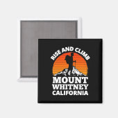カリフォルニアのマウントホイットニー登山C マグネット (正面/裏面)