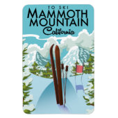 カリフォルニアのマンモスマウンテンでスキーを マグネット (縦)