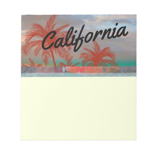 カリフォルニアのメモ帳 ノートパッド (正面)