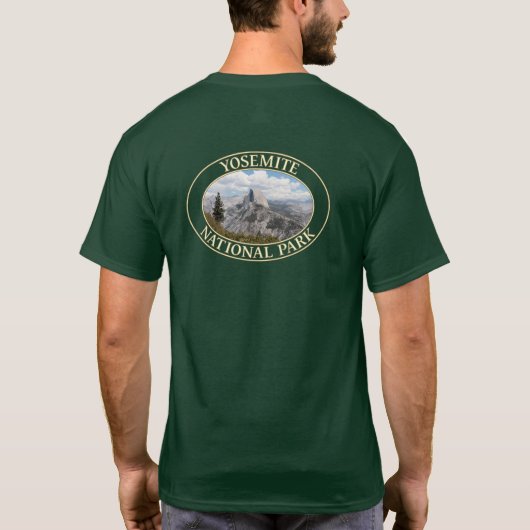 カリフォルニアのヨセミテ国立公園のハーフドーム Tシャツ (裏面)