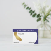 カリフォルニアのロゴゴールデン州 名刺 (スタンド正面)