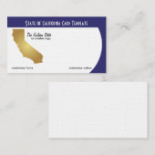 カリフォルニアのロゴゴールデン州 名刺 (正面/裏面)