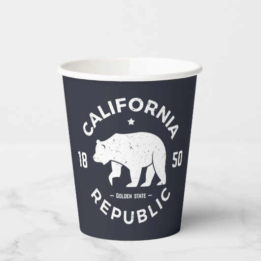 カリフォルニアのロゴ |ザゴールデン州 紙コップ (左)