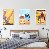 カリフォルニアのヴィンテージポスター (寝室)
