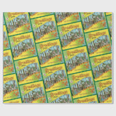 カリフォルニアのヴィンテージ旅行からの挨拶 ラッピングペーパー (フラット)