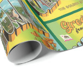 カリフォルニアのヴィンテージ旅行からの挨拶 ラッピングペーパー (ロールコーナー)