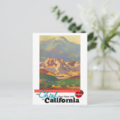カリフォルニアのヴィンテージ旅行はがき ポストカード (スタンド正面)
