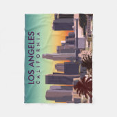 カリフォルニアの下町 フリースブランケット (正面)