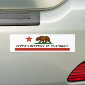 カリフォルニアの人民共和国 バンパーステッカー (車上)