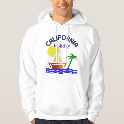 カリフォルニアの休日ビーチサンオリジナル パーカ (正面)